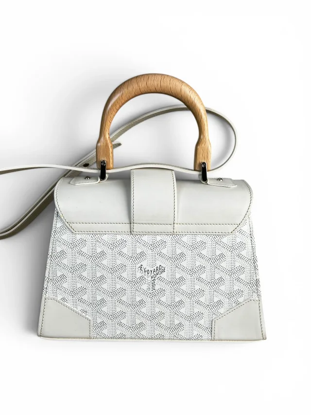 Goyard White Mini Saigon Top Handle in White Canvas from Season 2 Consign, photo 3 of 8