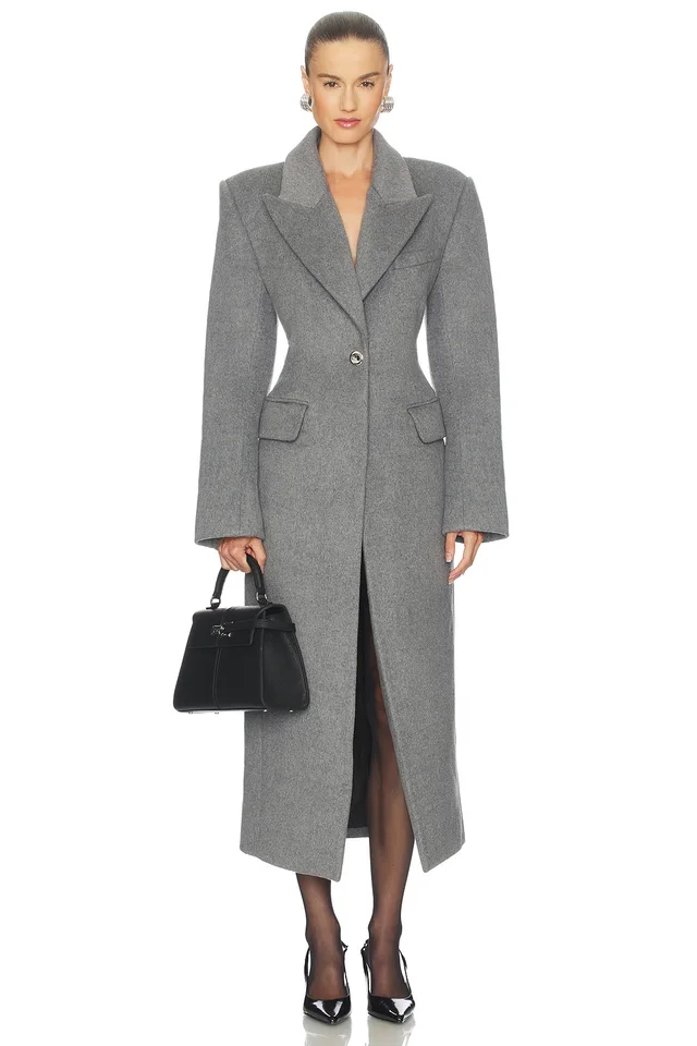 Camila Coelho Mariela Coat in Charcoal Grey, photo 4 of 4 from REVOLVE (Canada)