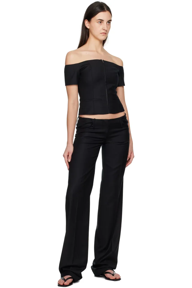 Aya Muse Black Vesta Top, photo 4 of 4 from SSENSE