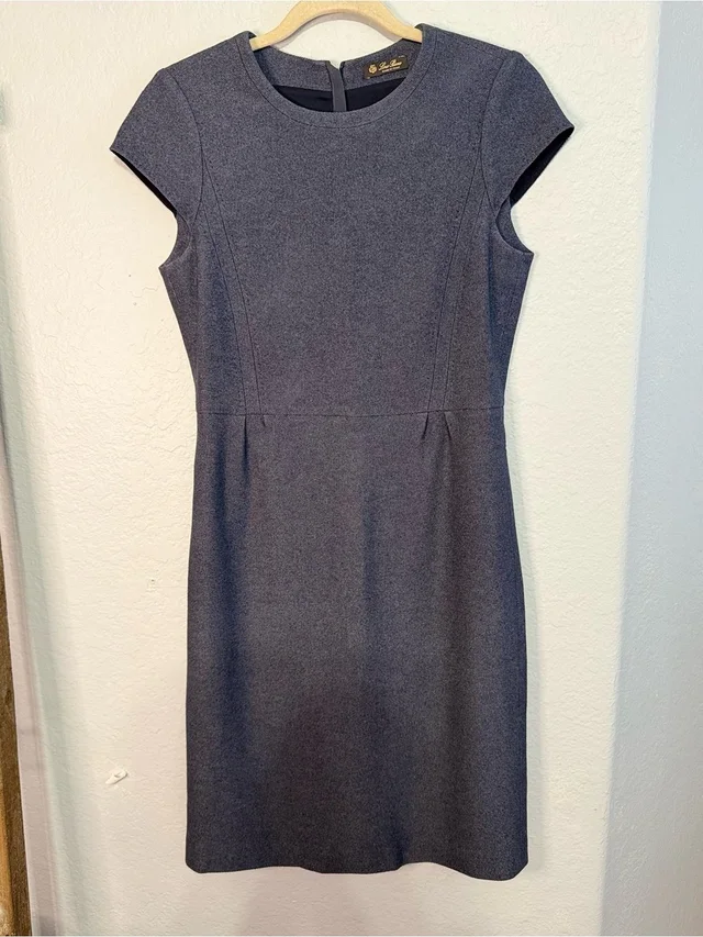 Loro Piana Bluish Charcoal Midi Sheath Dress in blue from Poshmark