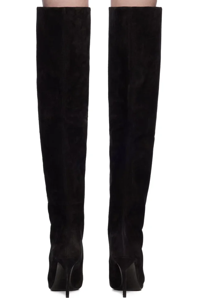ALAÏA Black Decollete Boots, photo 2 of 4 from SSENSE