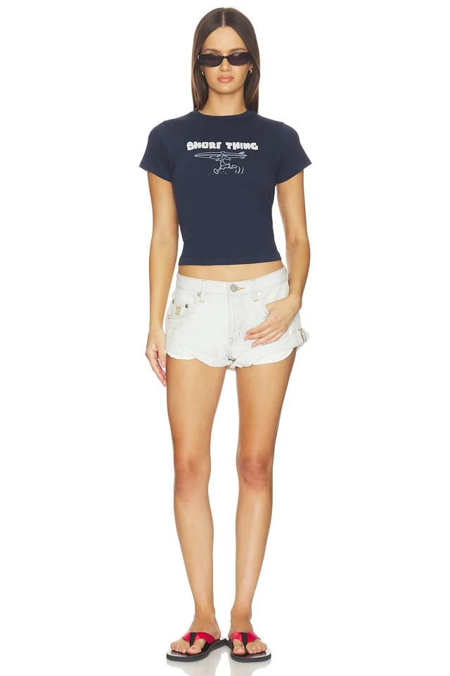 One Teaspoon Bandits Low Waist Denim Shorts in Arctic Blue, photo 5 of 6 from REVOLVE (Canada)
