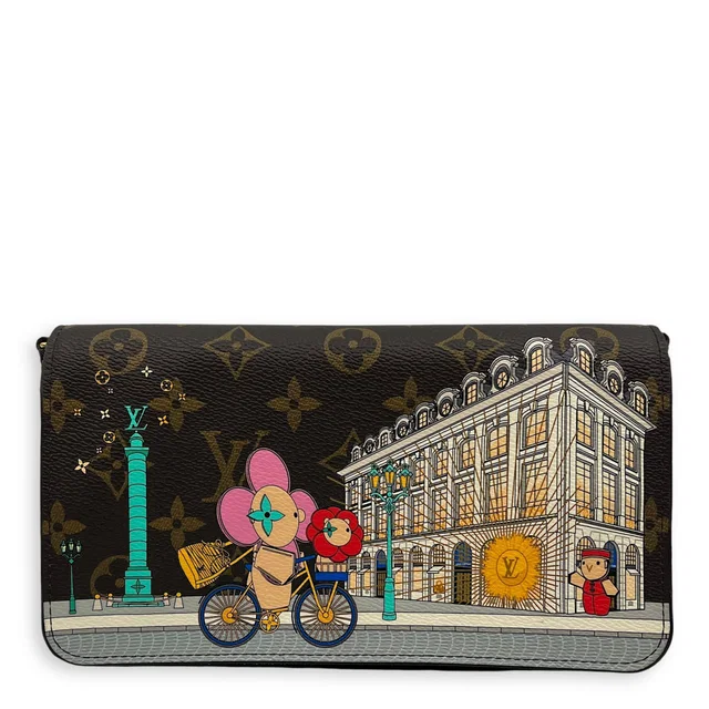 Louis Vuitton Vivienne Christmas Felicie Brown Wallet On Chain in Brown Coated canvas from Luxury Promise