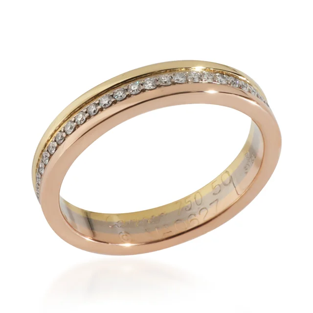 3-Tone Gold Diamond Vendome Louis Cartier Band in Gold from myGemma, photo 2 of 2