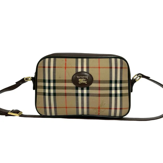 Burberry Leather Canvas Shoulder Bag in Canvas from LuxUness
