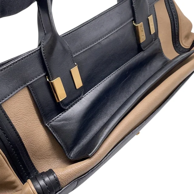Chloé Alice 2way Shoulder Bag Black/Brown Leather in Black Leather from GALLERY RARE, photo 8 of 18