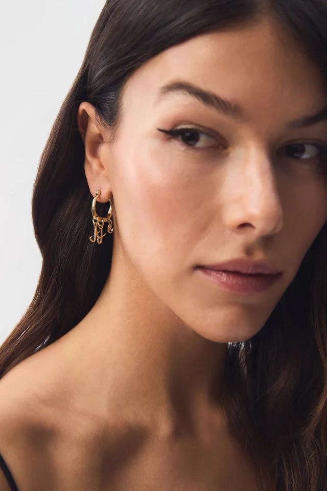AJE Charm Logo Hoop in Metallic from Aje, photo 1 of 1