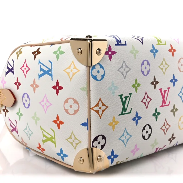 LV X TM Monogram Multicolor Speedy Bandouliere 25 White in White Coated canvas from FASHIONPHILE, photo 9 of 10