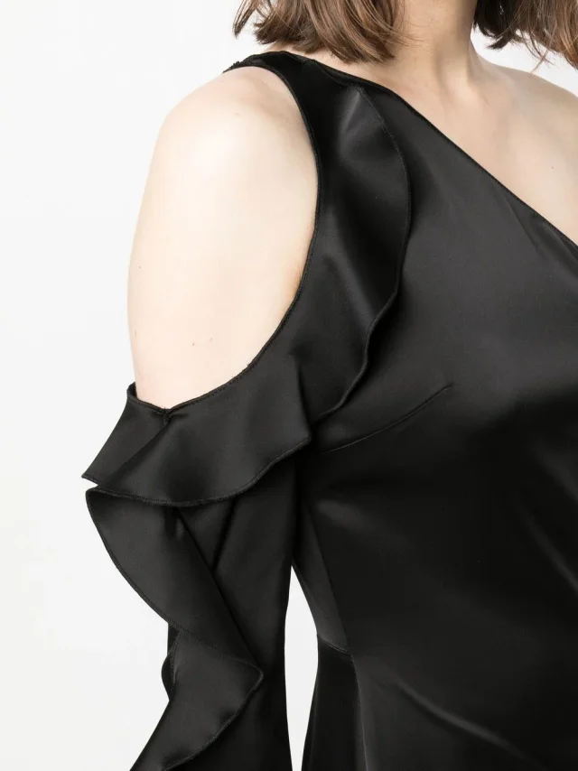 David Koma Ruffle Detail One Shoulder Midi Dress, photo 5 of 5 from Balardi