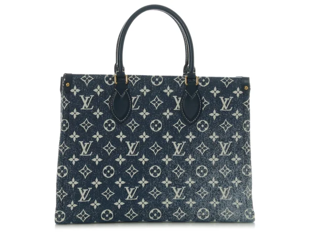 Louis Vuitton Monogram Denim Onthego MM in Blue Denim from Ann's Fabulous Finds, photo 2 of 10