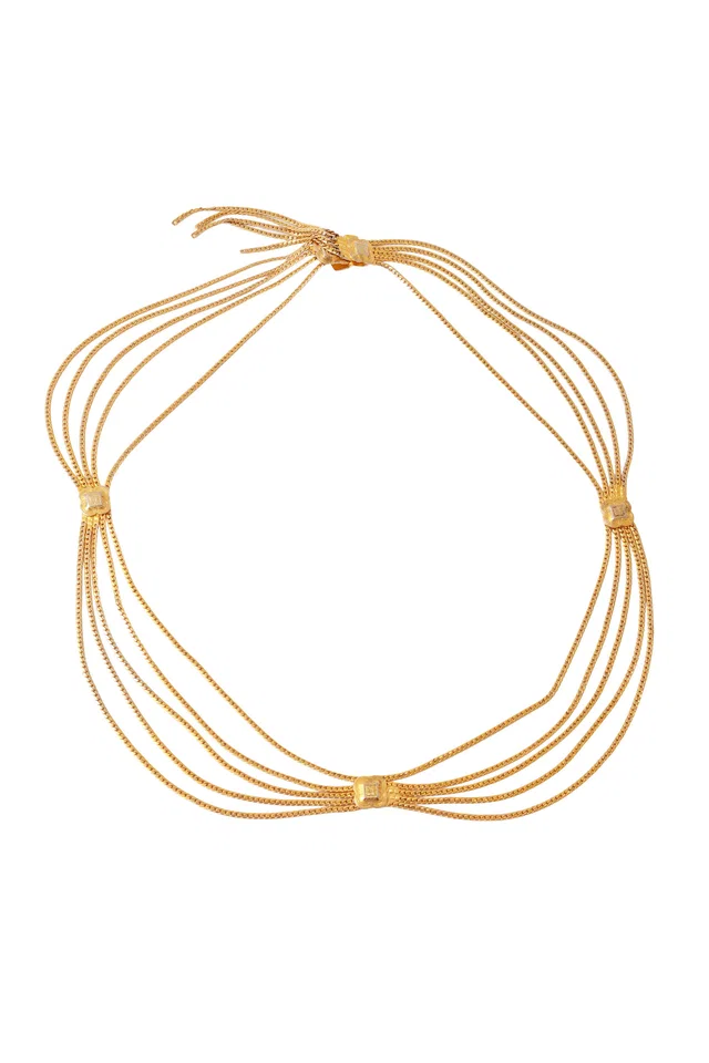 Dior Gold Draped Waist Chain Belt II in Gold from Recess LA