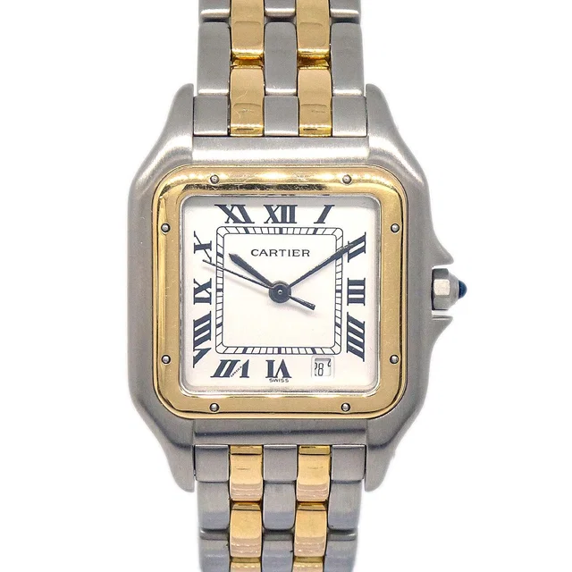 Cartier Panthere MM 2-Row Ref.187949 Quartz Watch 18KYG SS from AMORE Vintage Tokyo