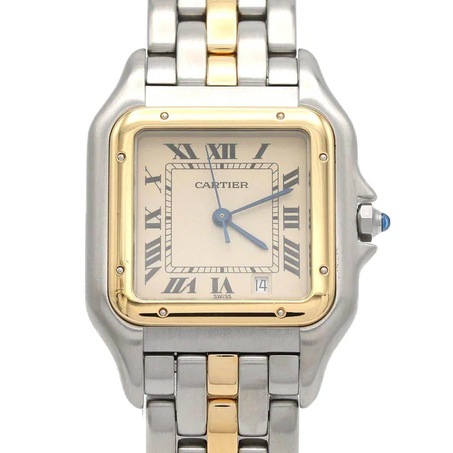 Cartier Panthere MM Stainless Steel Yellow Gold Ladies in Yellow from LuxUness