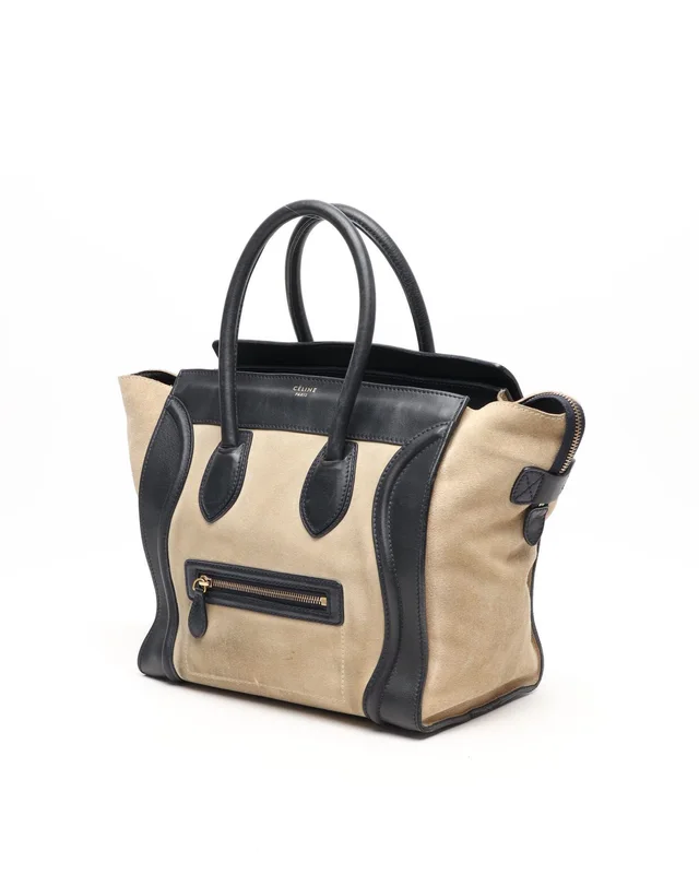 Celine Luggage Mini Bag in Suede from A Retro Tale, photo 2 of 15