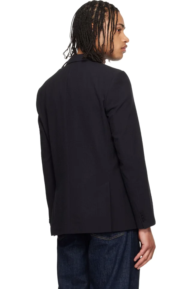 Hugo Black Double-Breasted Blazer, photo 3 of 4 from SSENSE