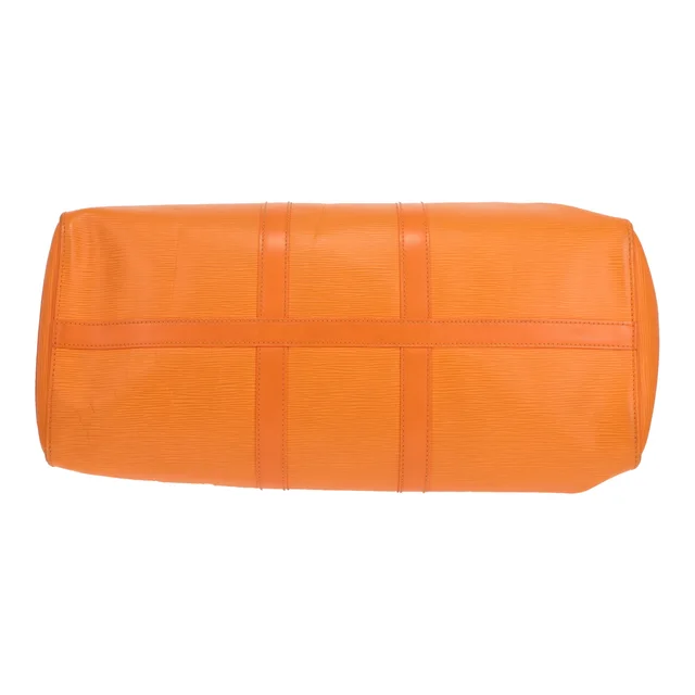 Louis Vuitton Keepall 45 travel bag in Orange Leather from Collector Square, photo 2 of 4