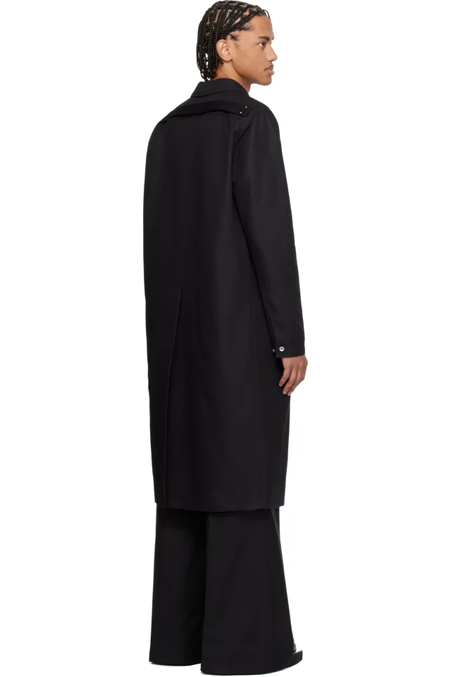 Rick Owens Black Temple Brad Coat, photo 3 of 4 from SSENSE