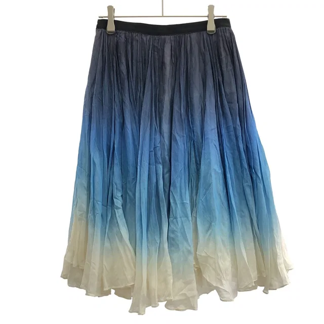 Celine Gradient Skirt 2 White Blue 36 in White Silk from The Reluxe
