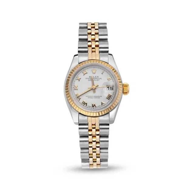 Rolex Datejust Automatic Chronometer White Dial Ladies Watch 179173 WRJ in yellow|white|silver|gold|gray from Jomashop.com