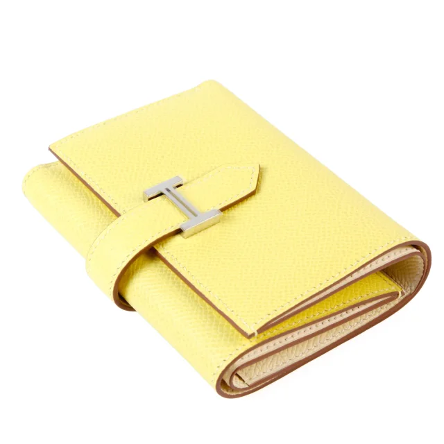 Hermès Bearn Combine Tri-fold Wallet Jaune Poussin (1Z) Nata (I2) in Yellow Epsom leather from Ginza Xiaoma, photo 4 of 4