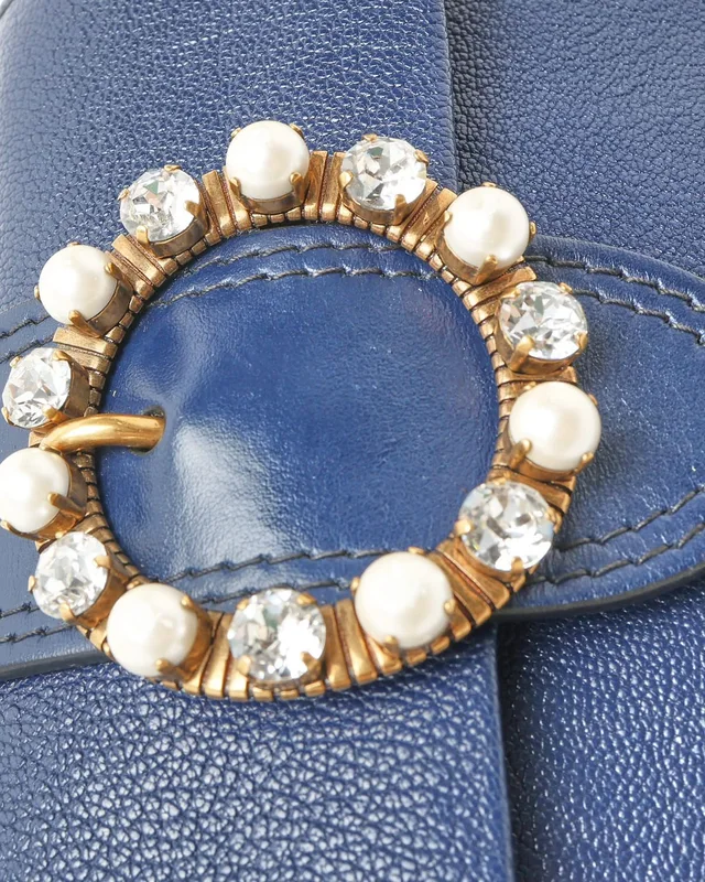 Miu Miu Crystal Embellished Madras Bag in Leather from A Retro Tale, photo 6 of 10