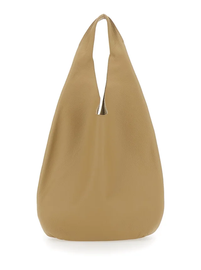 A.p.c. 'Le Neige' Beige Shoulder Bag with Logo Embossed on the Front in Crinkled Leather for Women in Beige 100% Cow, photo 8 of 12 from Gaudenzi Boutique