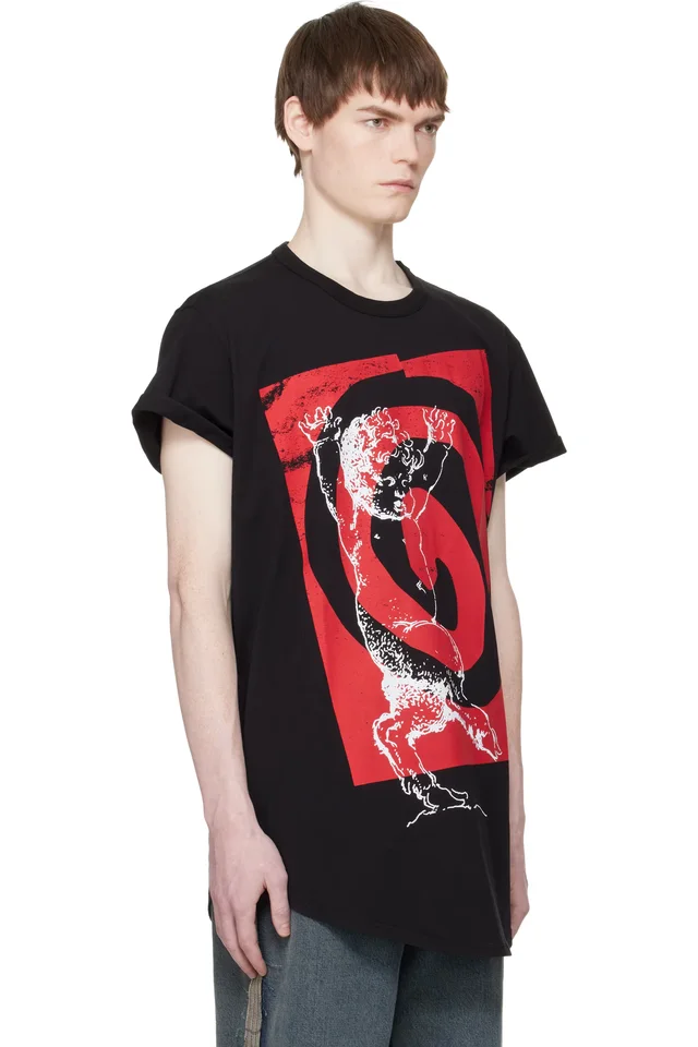 Vivienne Westwood Black Swirl Longline T-shirt, photo 2 of 4 from SSENSE