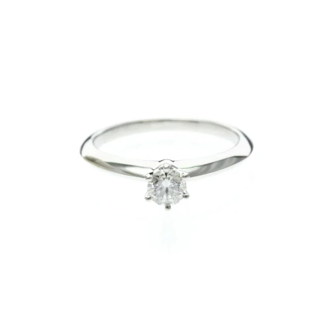 Tiffany & Co. Solitaire Diamond Ring Platinum Fashion Diamond Band Ring Carat/0.25 Silver in Silver Platinum from Elady
