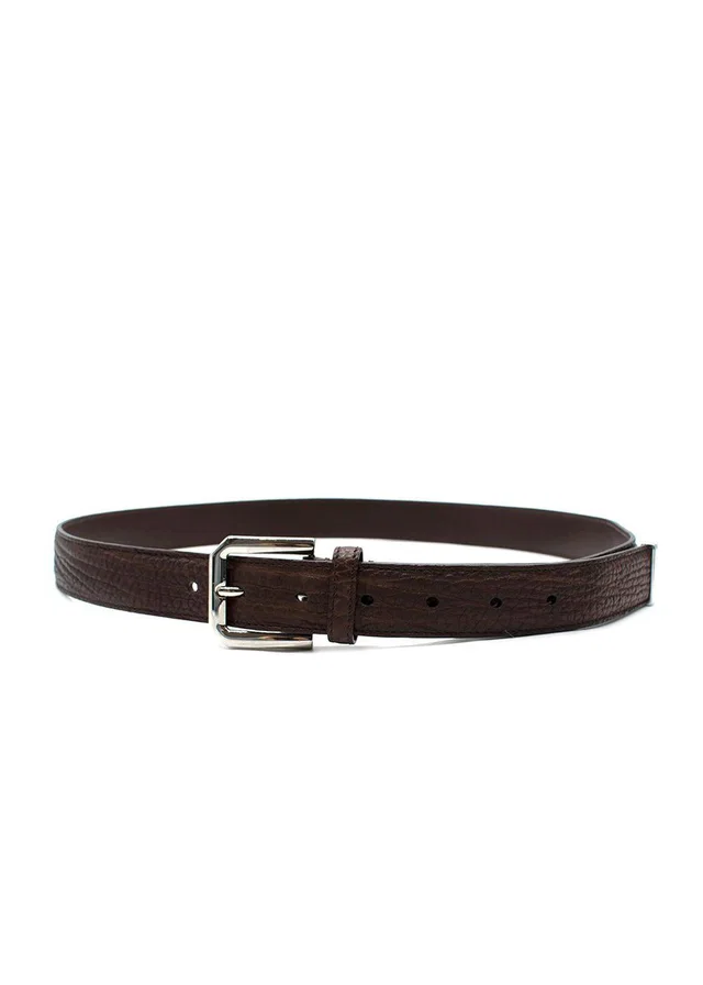 Brunello Cucinelli Brown Embossed Leather Belt Size 95 in Brown Leather from HEWI