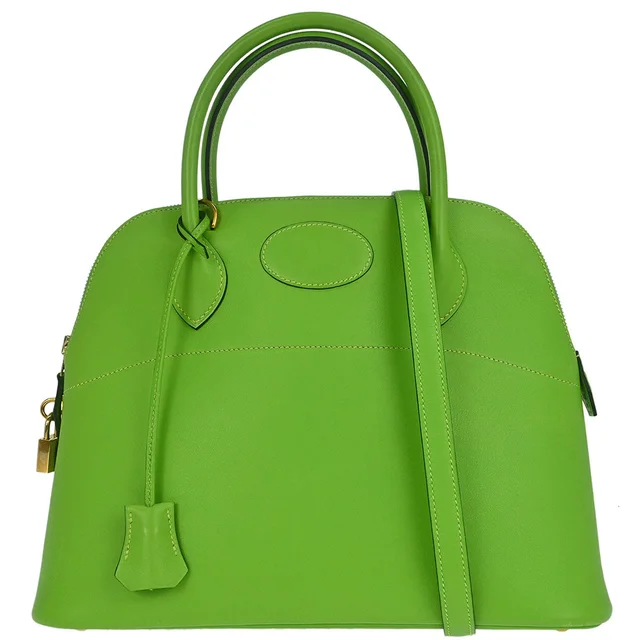 Hermès Apple Green Gulliver Bolide 31 2way Shoulder Handbag in Green from AMORE Vintage Tokyo