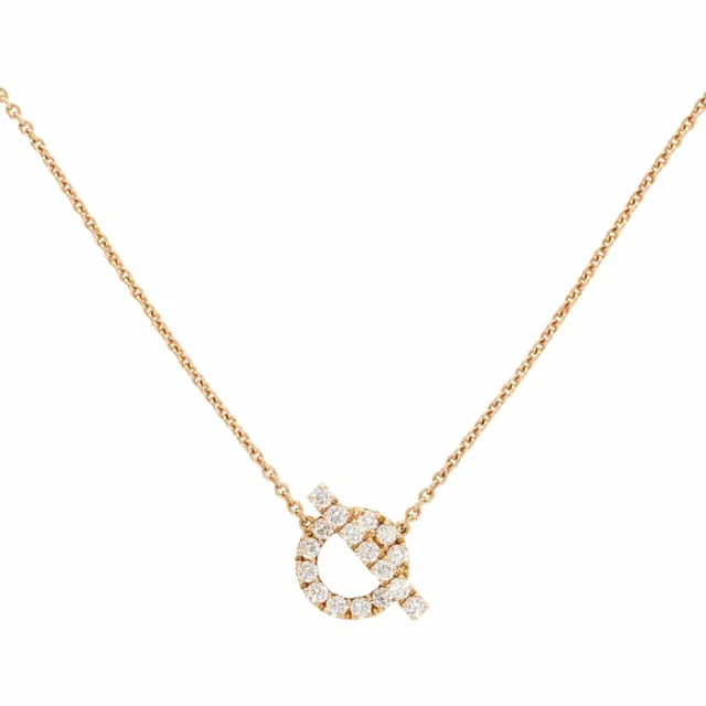 Hermès Rose Gold Finesse Necklace in Pink from Luxury Promise