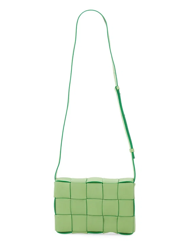 Bottega Veneta Case Shoulder Bag — Green Leather in Green Leather from HEWI