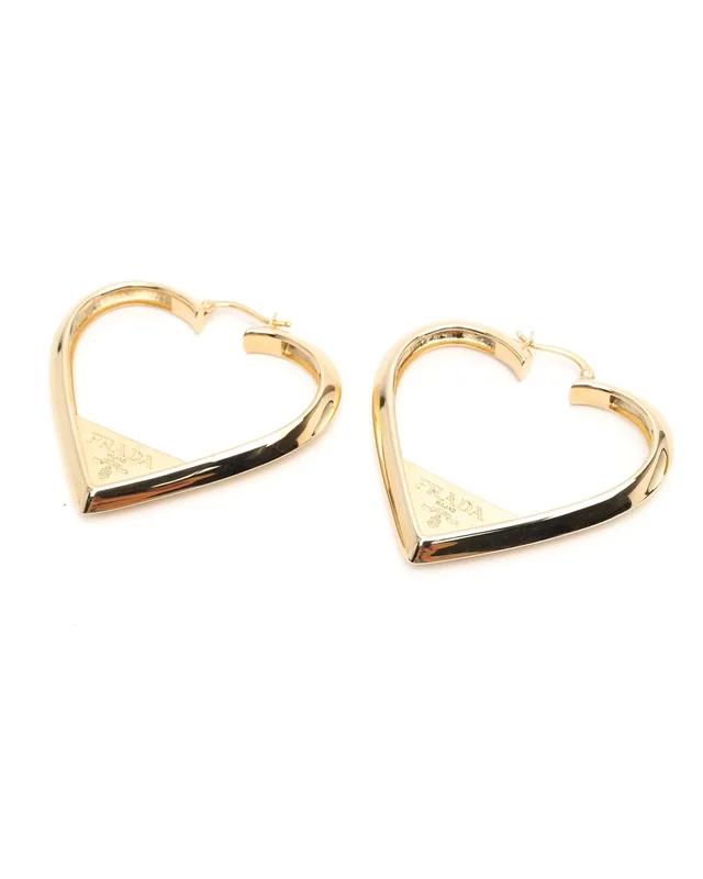 Prada Heart Hoop Earrings from A Retro Tale, photo 3 of 4