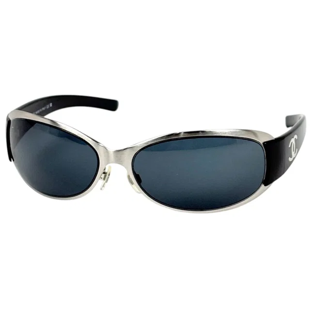 Chanel Sunglasses CC Logo Acetate Metal Black Eyewear in Black from The Reluxe
