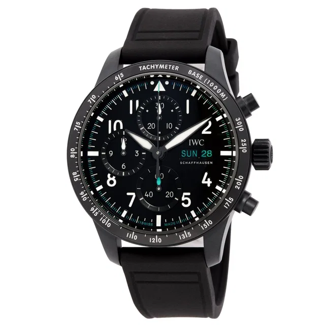 IWC Pilot Chronograph Black Dial Mens Watch IW388306 in black from Jomashop.com
