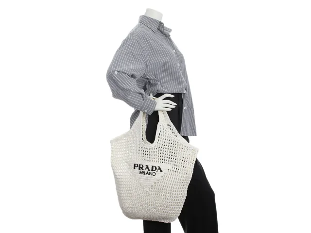 Prada woven raffia tote in White Woven leather from Ann's Fabulous Finds, photo 9 of 9