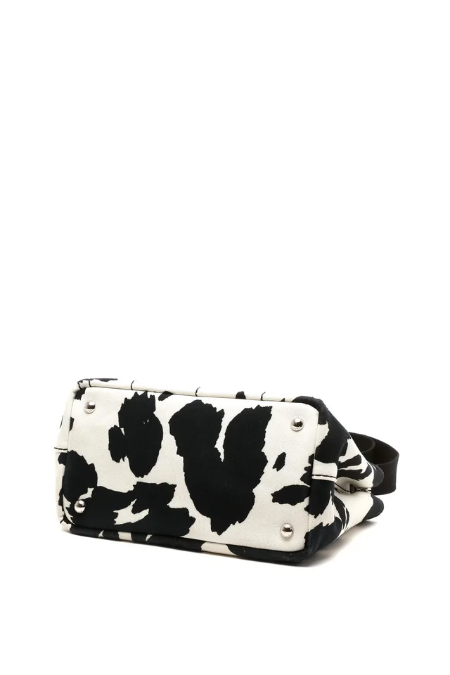 Prada Canapa Cow Print Tote Bag in Canvas from A Retro Tale, photo 4 of 8