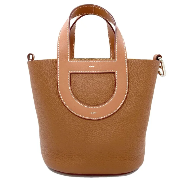 Hermès In The Loop 18 Gold Silver Handbag Taurillon in Gold from The Reluxe