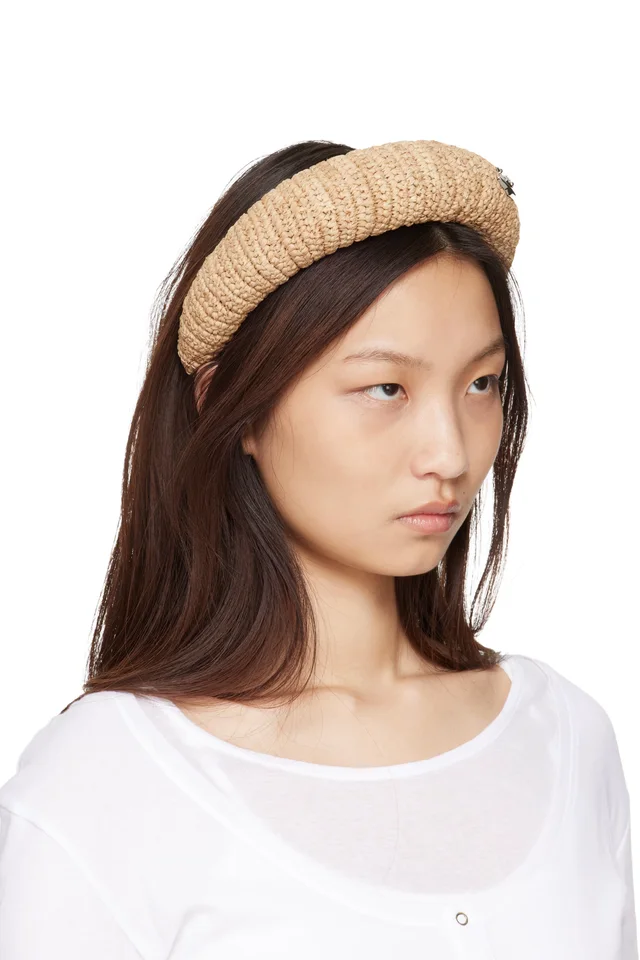 Vivienne Westwood Beige Raffia Hairband, photo 2 of 3 from SSENSE