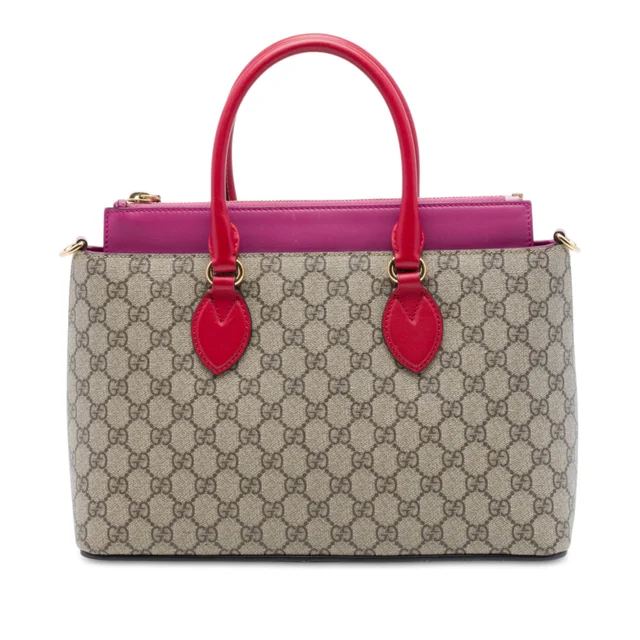 Beige Gucci GG Supreme Linea A Satchel in Beige Coated canvas from Designer Revival, photo 1 of 1