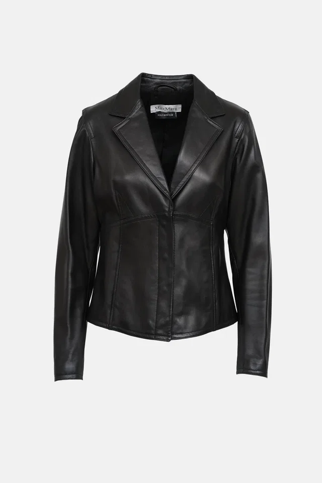 Max Mara Leather Blazer in Leather from VSP Consignment