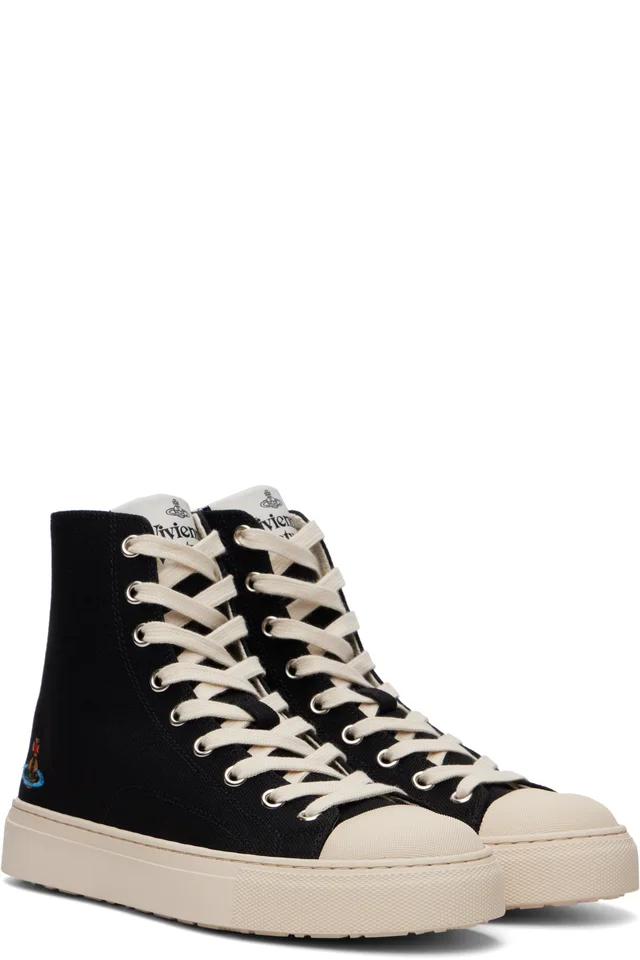 Vivienne Westwood Black High Top Plimsoll Sneakers, photo 4 of 5 from SSENSE