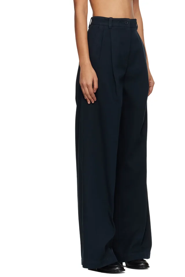 A.P.C. Navy Ginny Trousers, photo 2 of 4 from SSENSE