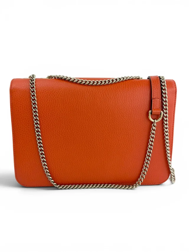 Gucci Interlocking G Shoulder Bag in Orange Leather from Season 2 Consign, photo 3 of 10