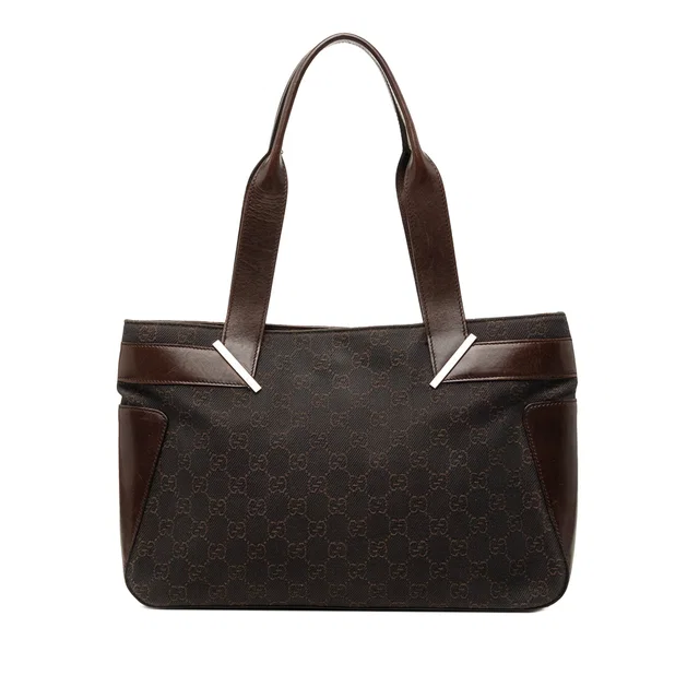Brown Gucci GG Canvas Tote in Brown Canvas from Designer Revival
