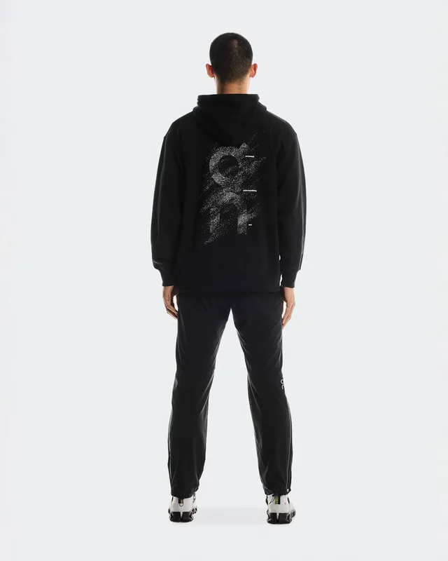 On Club Hoodie Graphic in Black | Olive, photo 2 of 5 from On