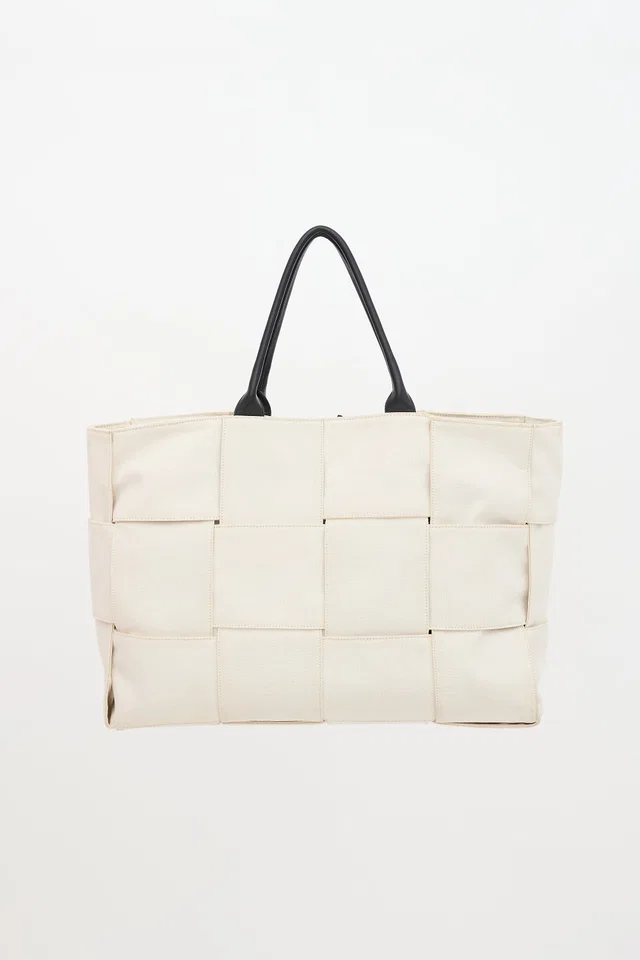Bottega Veneta Intrecciato Canvas Maxi Arco Tote Bag in Woven leather from VSP Consignment