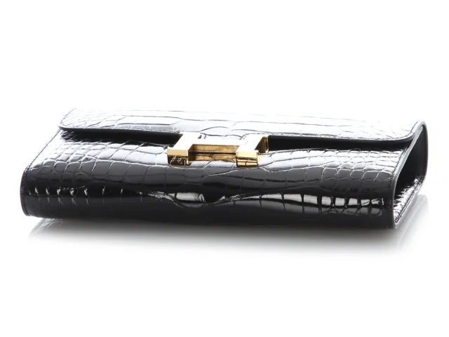 Hermès Black Shiny Alligator Constance To Go in Black Crocodile from Ann's Fabulous Finds, photo 6 of 10