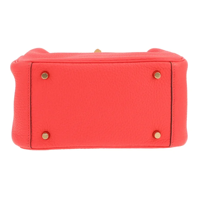 Hermès Lindy Mini handbag in Pink Togo leather from Collector Square, photo 2 of 4