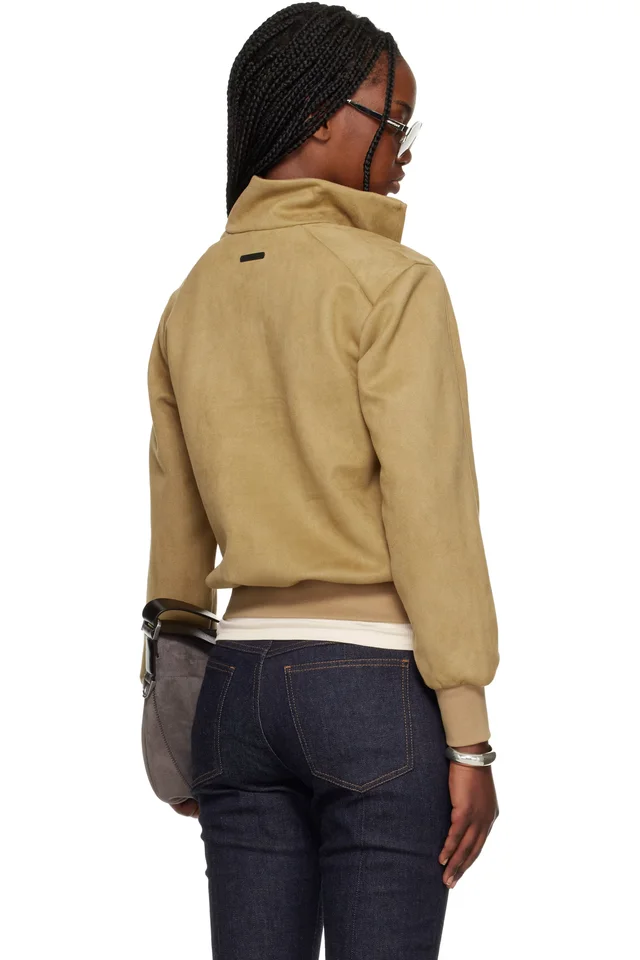 Fear of God ESSENTIALS Tan Signature Vintage Fit Track Jacket, photo 3 of 4 from SSENSE